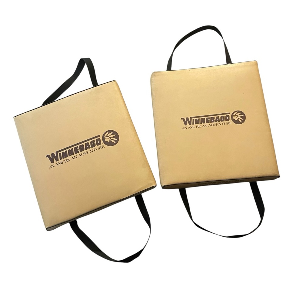 Set of Two Vintage Winnebago Buoyant Boat Seat Cushions Personal Flotation RARE